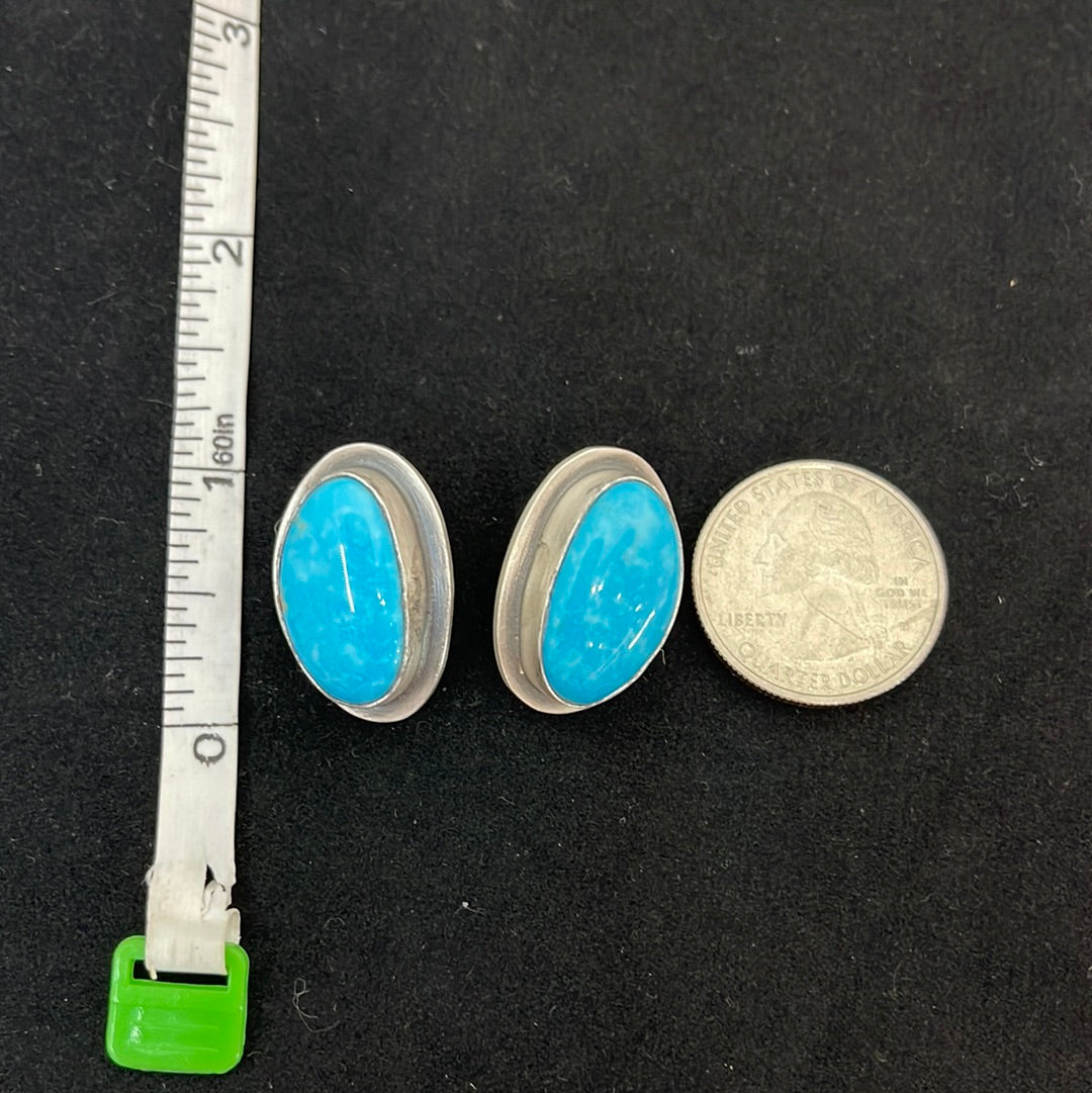 White Water Turquoise Post Earrings