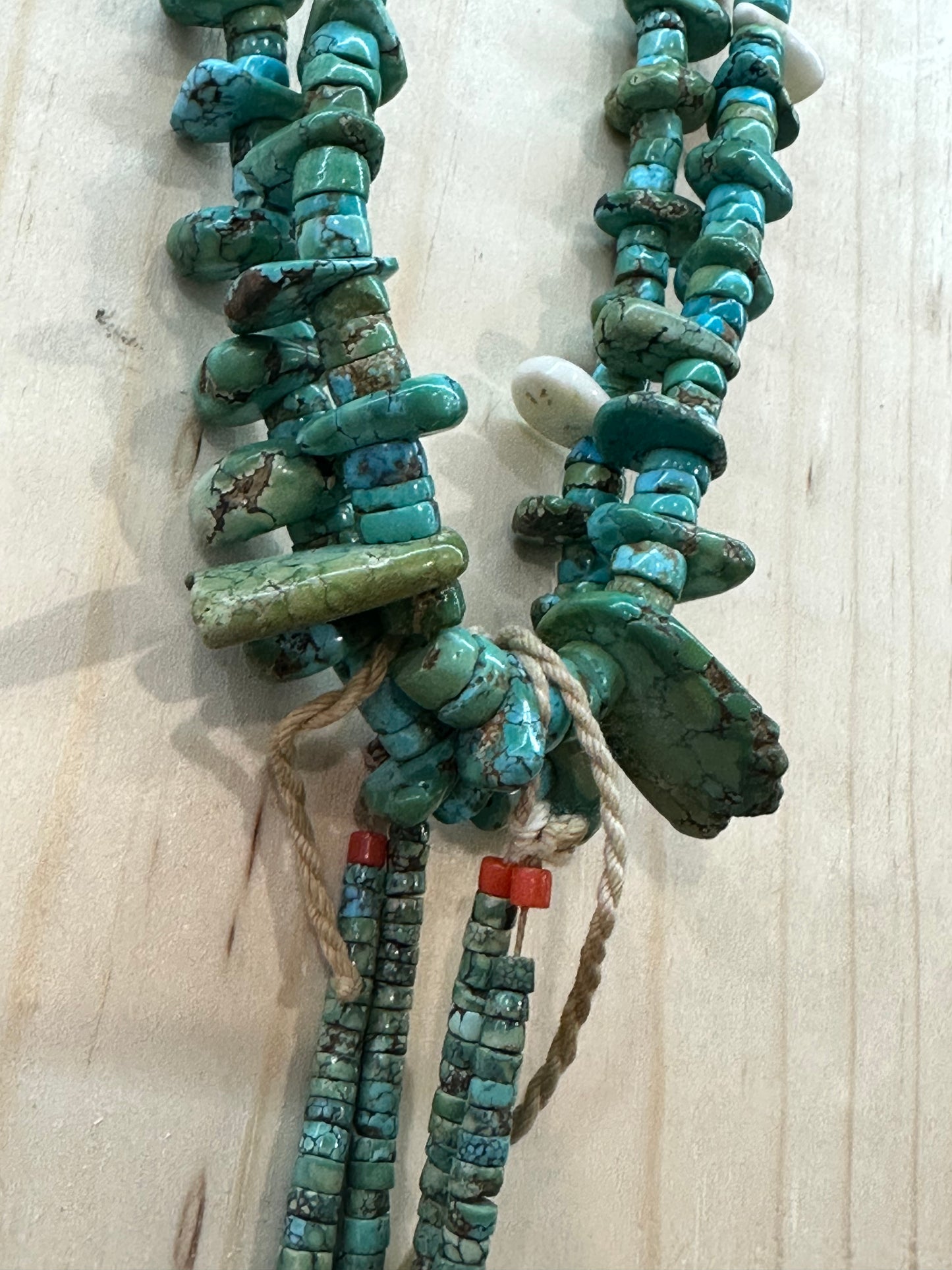 Vintage Number 8 Turquoise Santo Domingo Necklace with Jacla