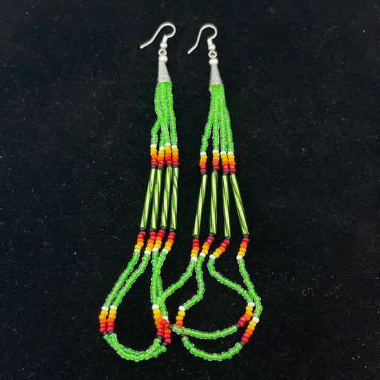 Seed and Bar Beads on Hook Earrings