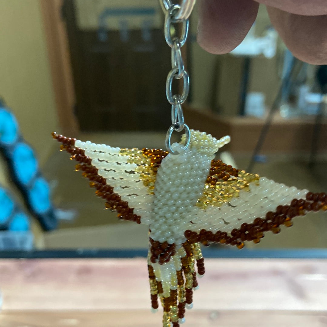 Beaded hummingbird Keychain