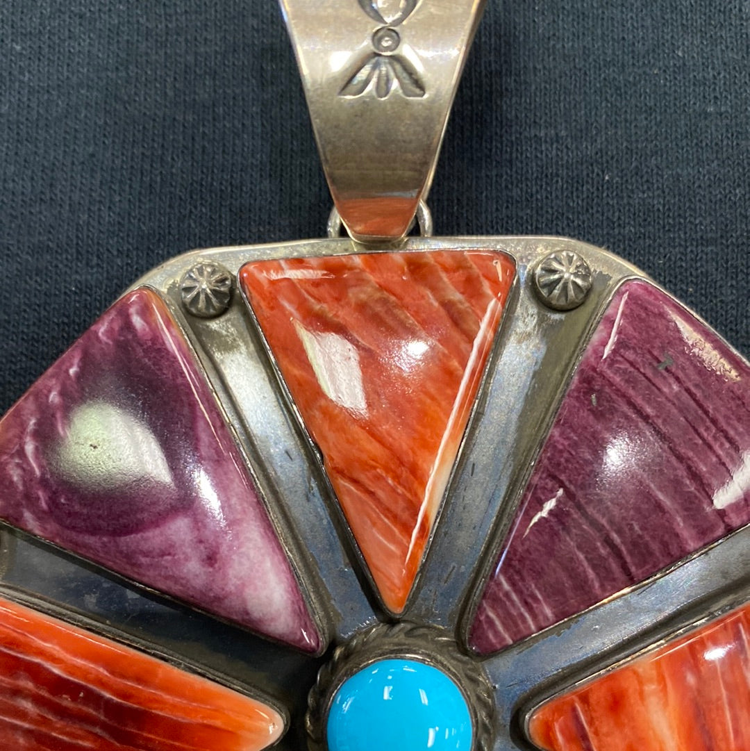 Native American made honker pendant Spiney oyster