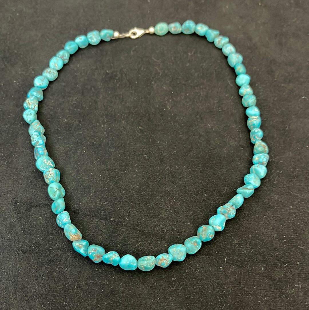 18" Natural Chunk Turquoise Necklace