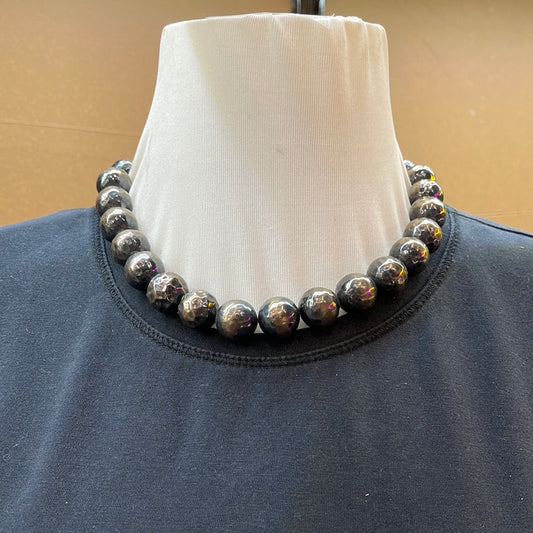 Handmade Hammered Navajo Pearl 18" Necklace