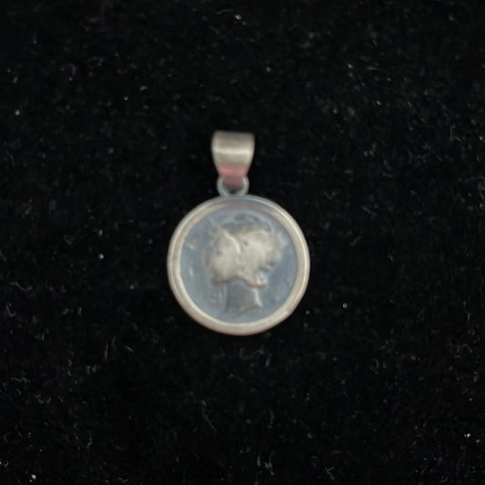 1936 Mercury Dime with Silver Pendant