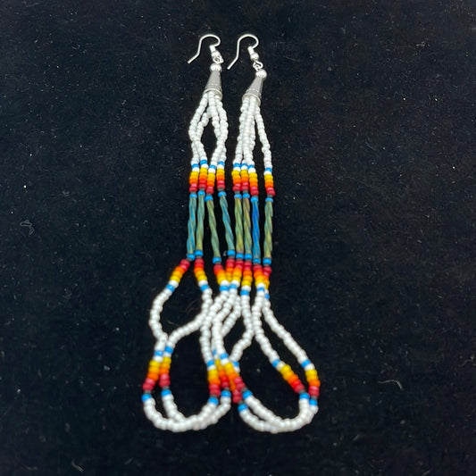 Seed and Bar Beads on Hook Earrings