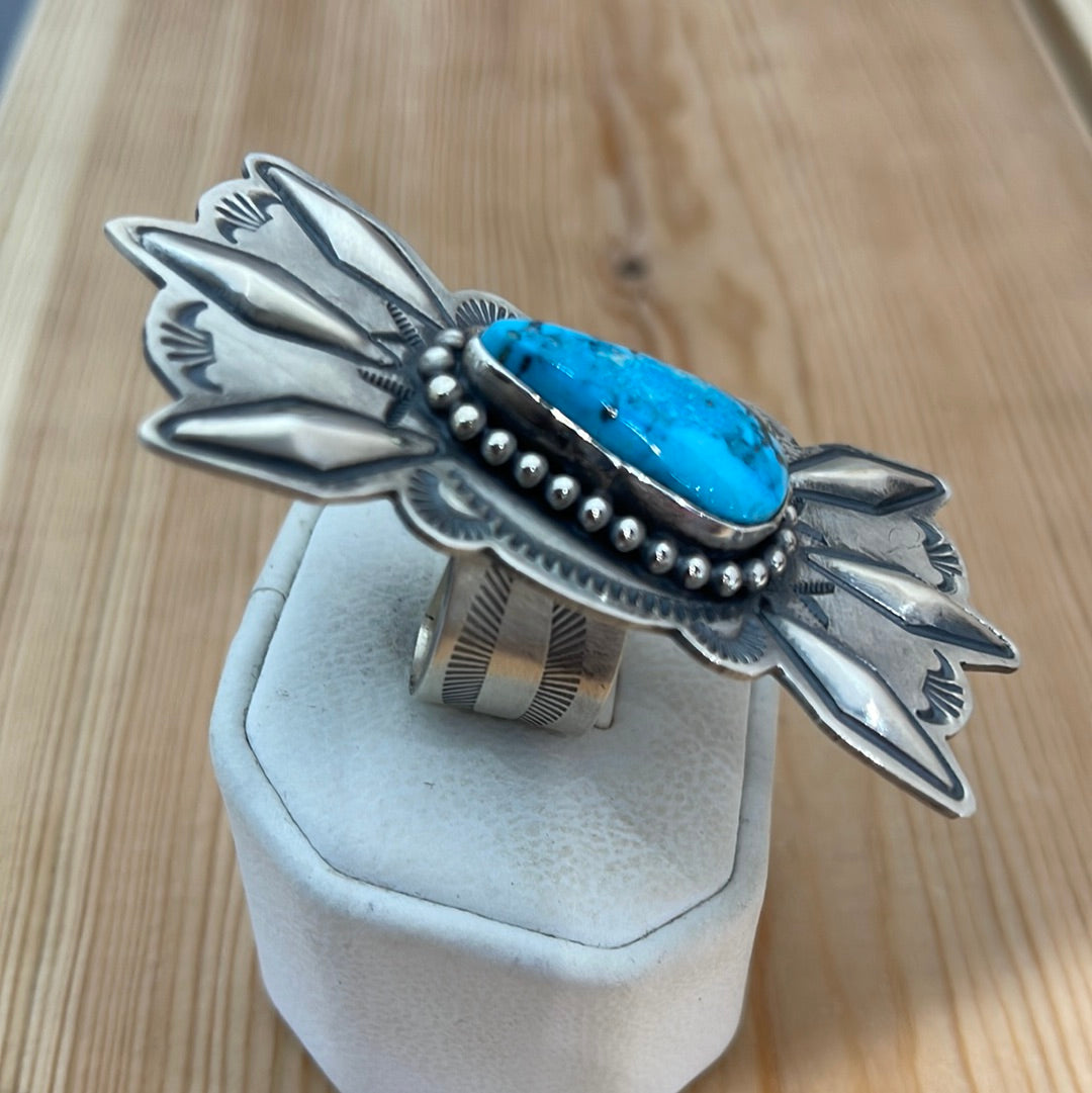 Adjustable Sonoran Rose Turquoise Ring