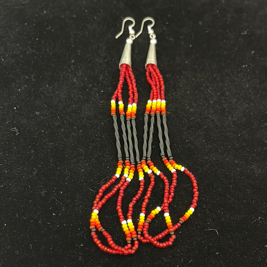 Seed and Bar Beads on Hook Earrings