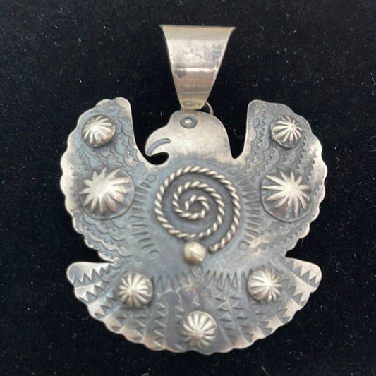 Silver Eagle Pendant by Chimney Butte Navajo