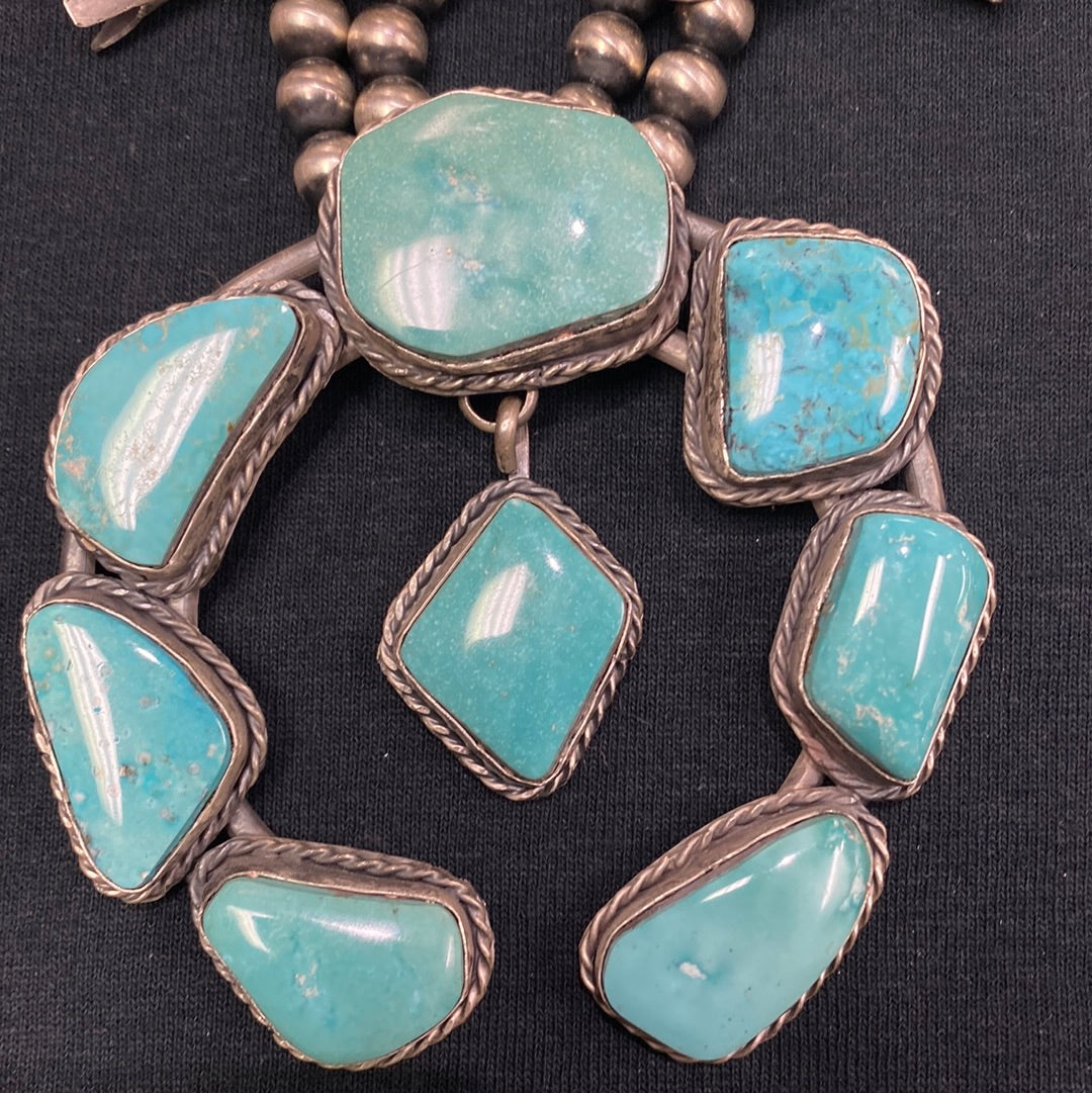 Native American Made Whitewater Turquoise by Gilbert Nez