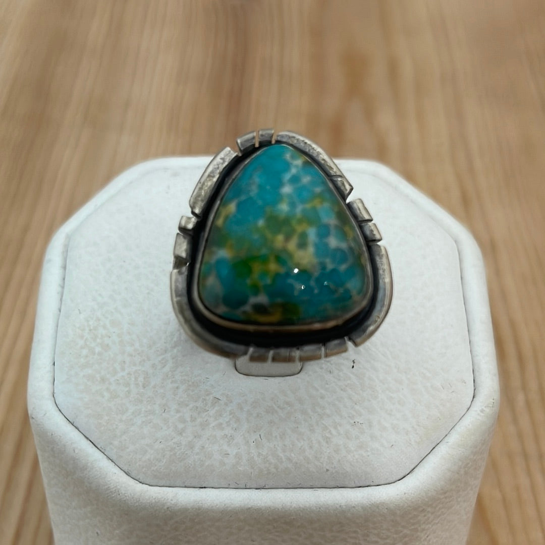 6.5 - Sonoran Rose Turquoise Triangle Ring