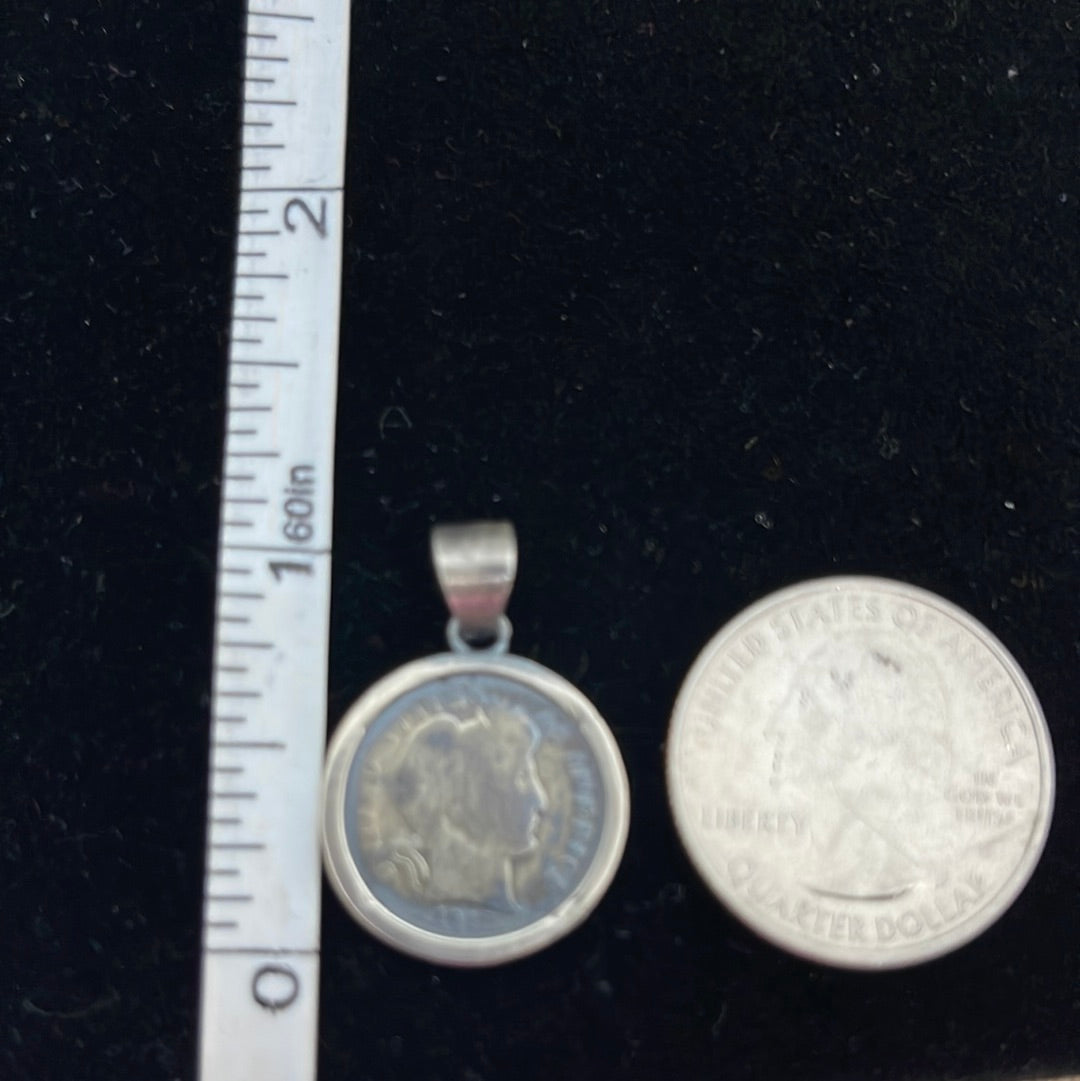 1912 Dime with Silver Pendant