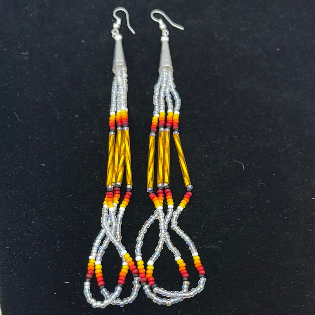 Seed and Bar Beads on Hook Earrings