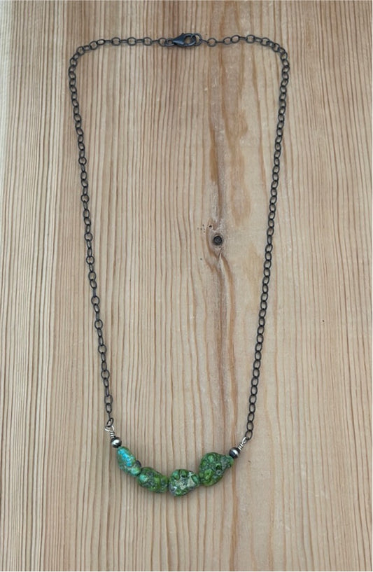 18" Sonoran Gold Turquoise Nugget Necklace