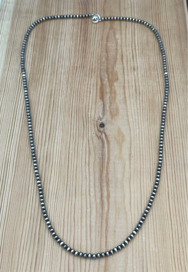 23" 3mm Navajo Pearl Necklace