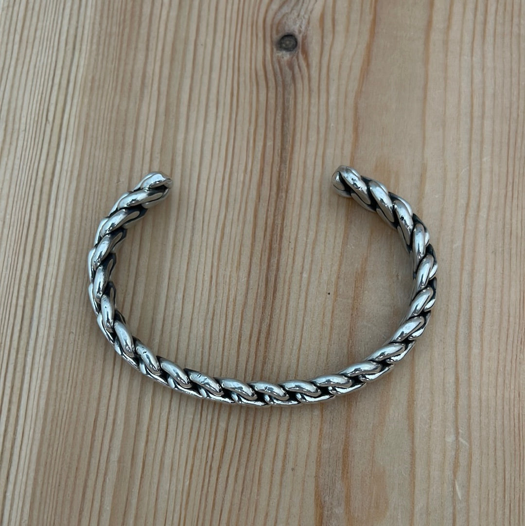 6-7” Heavy Silver Bracelet