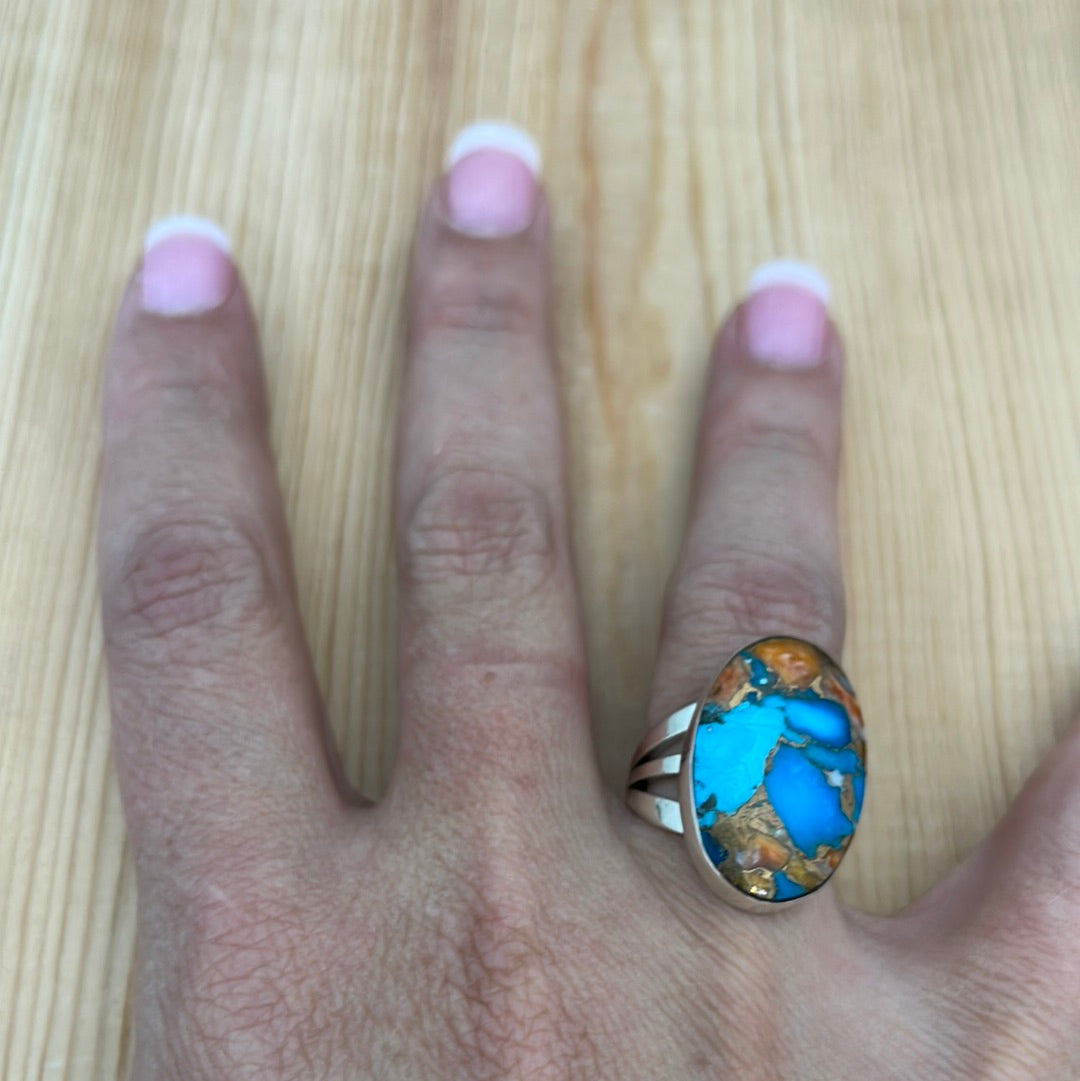 6.0 - Spiny Turquoise Ring