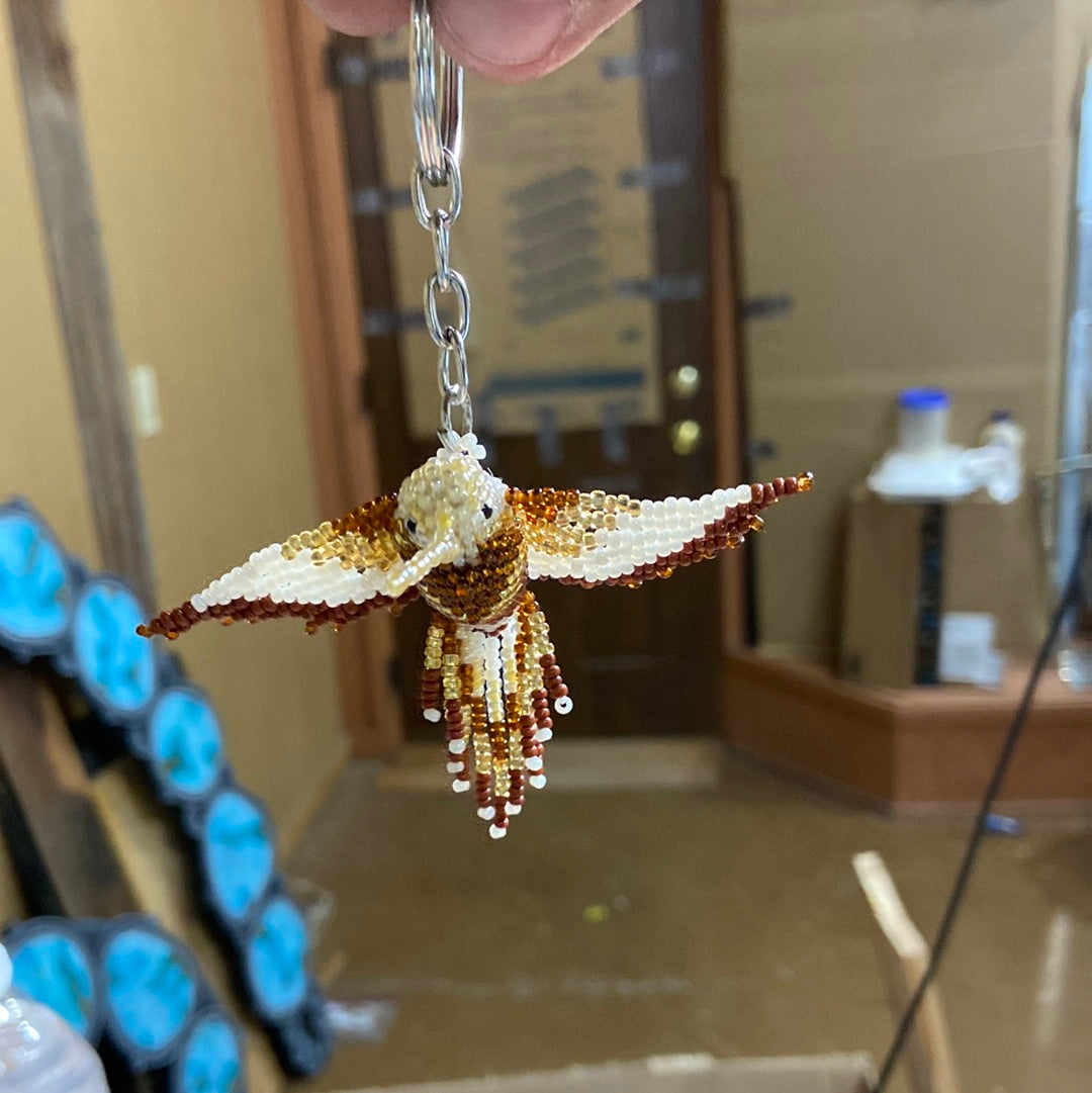 Beaded hummingbird Keychain