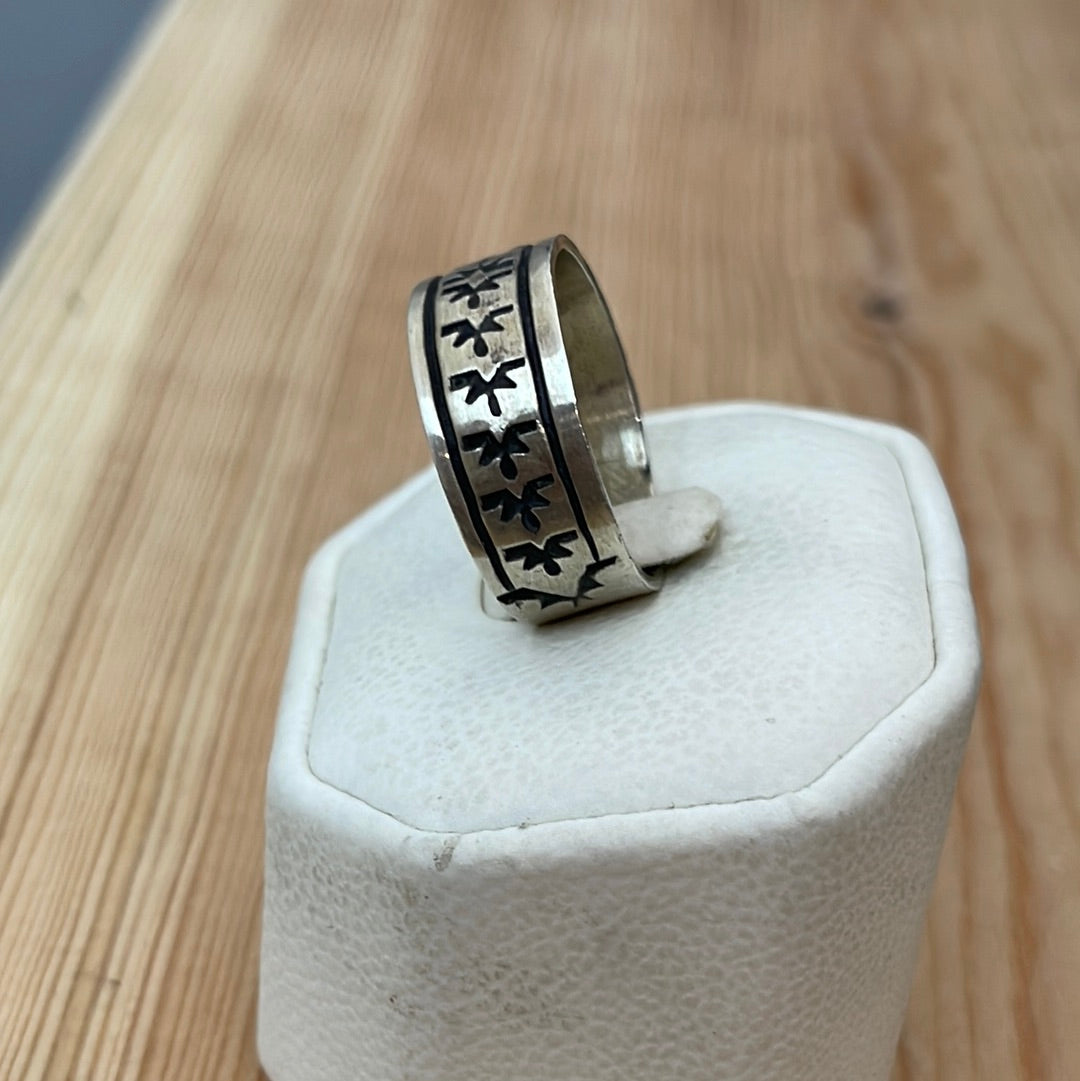 Size 11.5 - "Burst” Stamped Band Ring