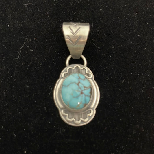 Kingman Web Turquoise Pendant