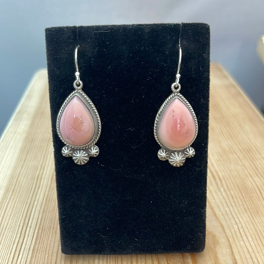 Cotton Candy (Pink Conch) Hook Earrings
