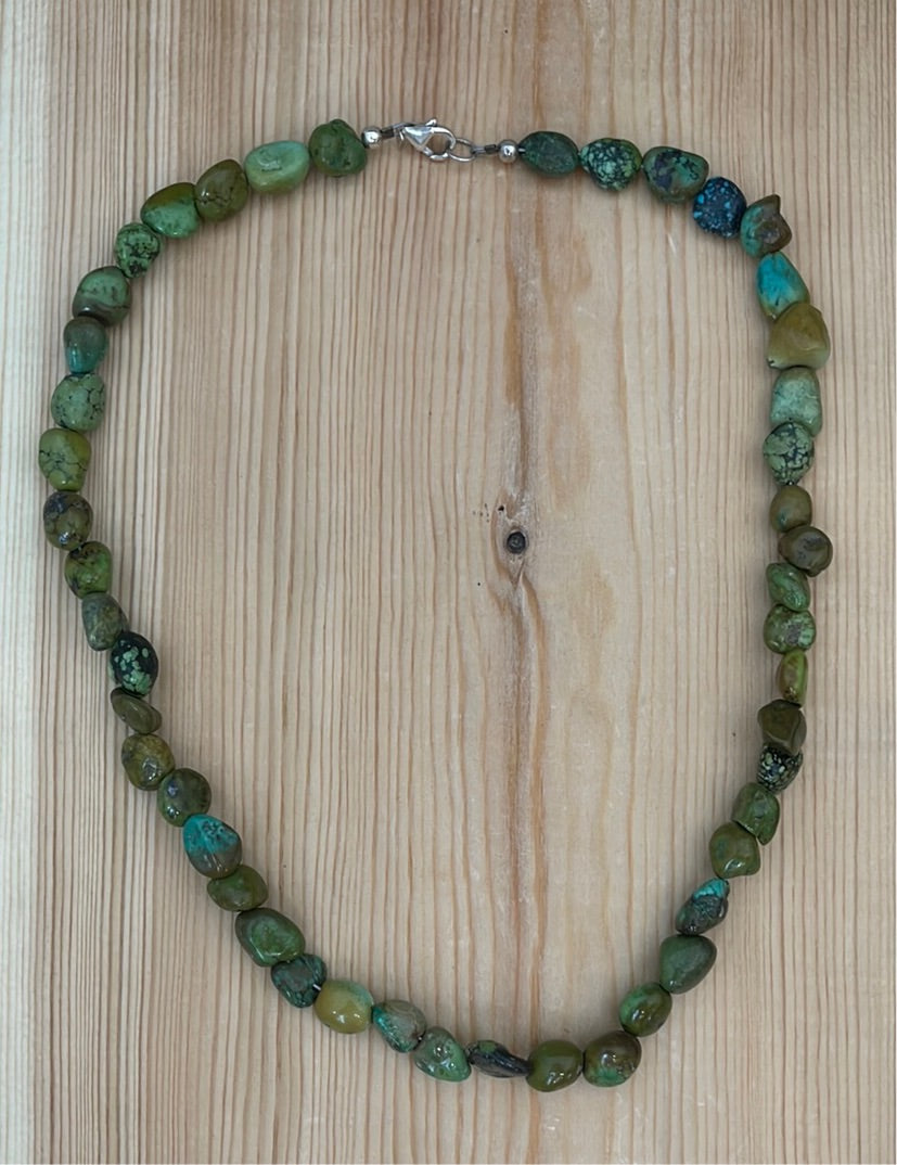 18” Chunk Sonoran Gold Turquoise Necklace