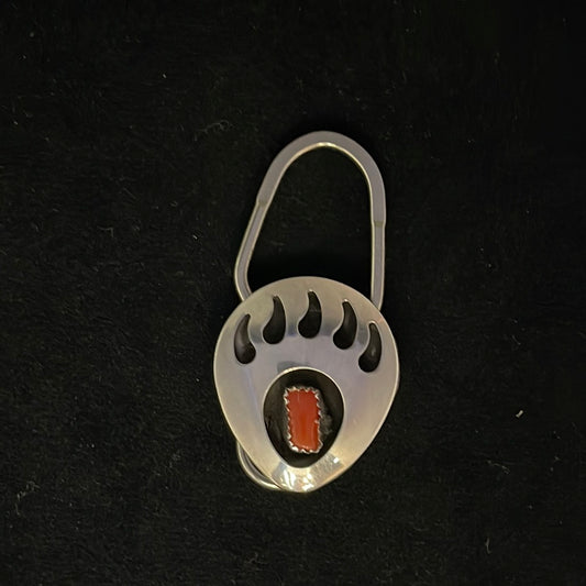 Coral Bear Paw Key Chain
