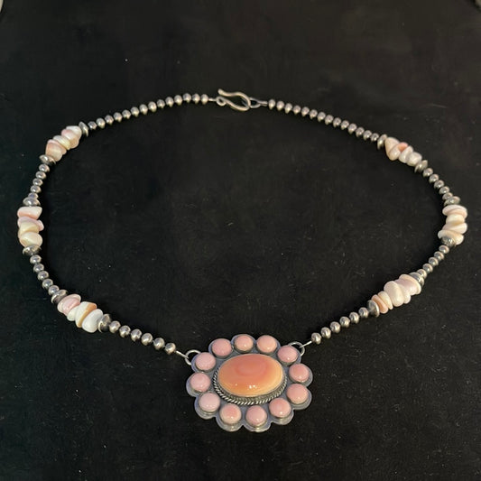 Cotton Candy (Pink Conch Shell) 22.5” Necklace