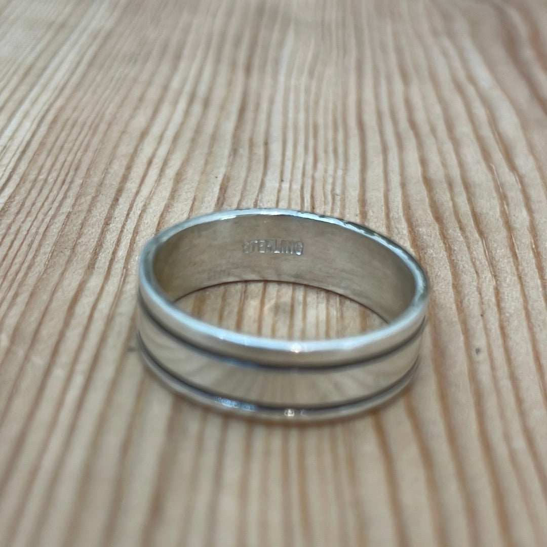 Size 12.5 - “Double Line” Band Ring