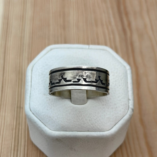 Size 14.5 - "Sm Aztec” Stamped Band Ring