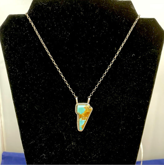 Kingman Turquoise Lighting Bolt Necklace