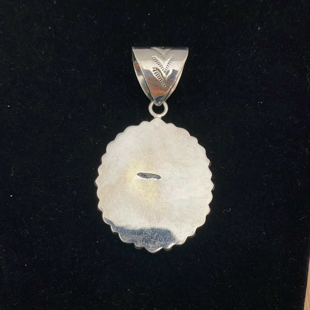 Mother of Pearl and Kingman Turquoise Pendant