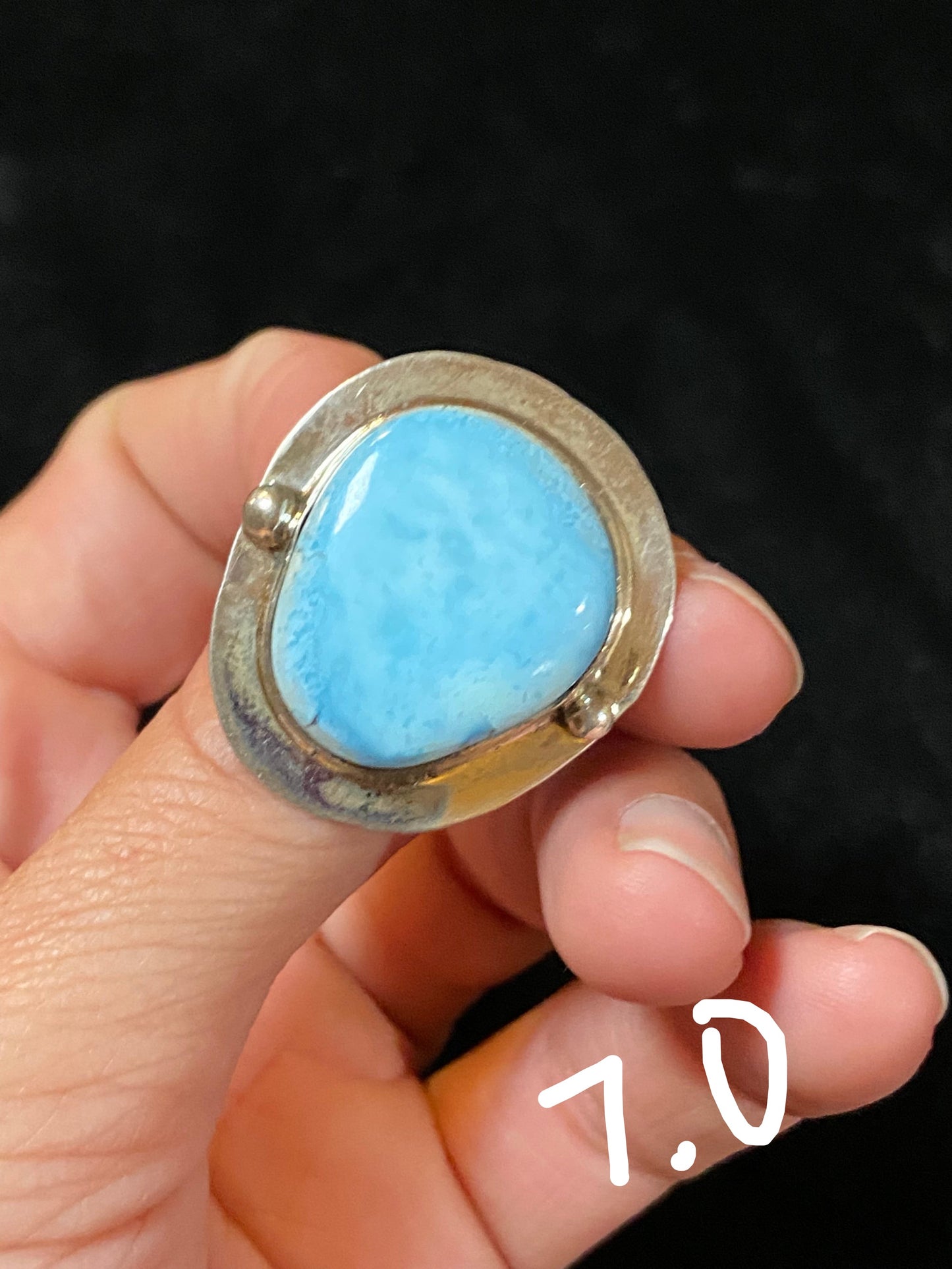 Larimar Turquoise Ring