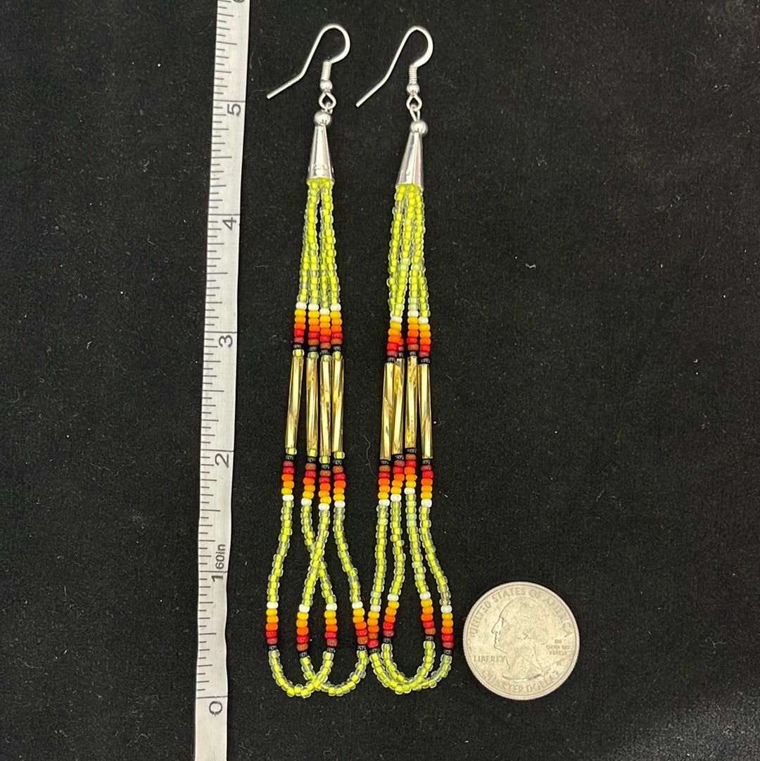 Seed and Bar Beads on Hook Earrings