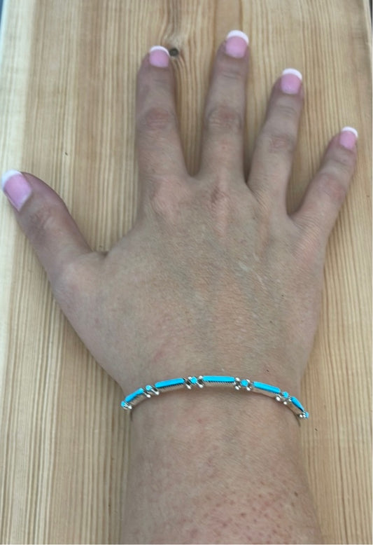 6 1/2" Sleeping Beauty Dainty Row Bracelet