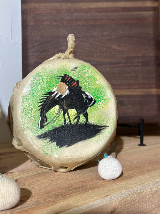 Painted Rawhide Drum