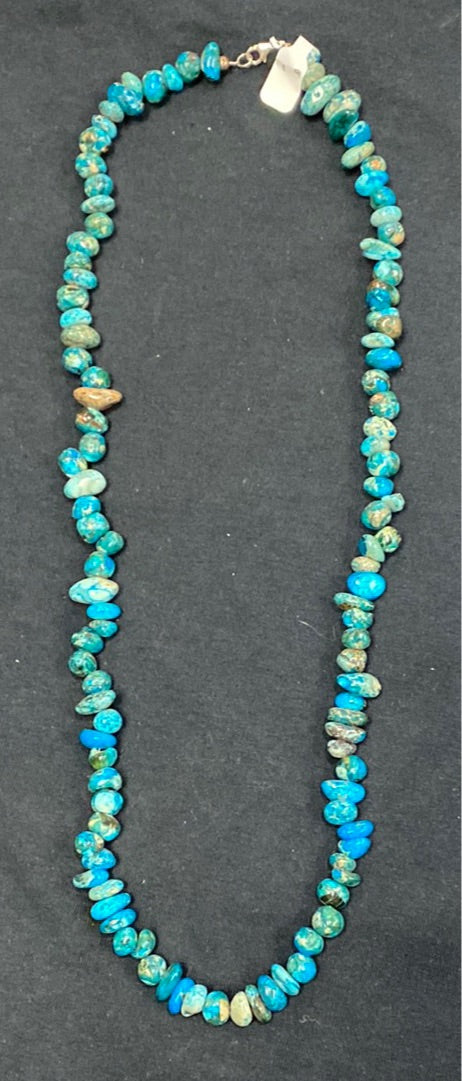 Native American made Blue Magnesite necklace 29”