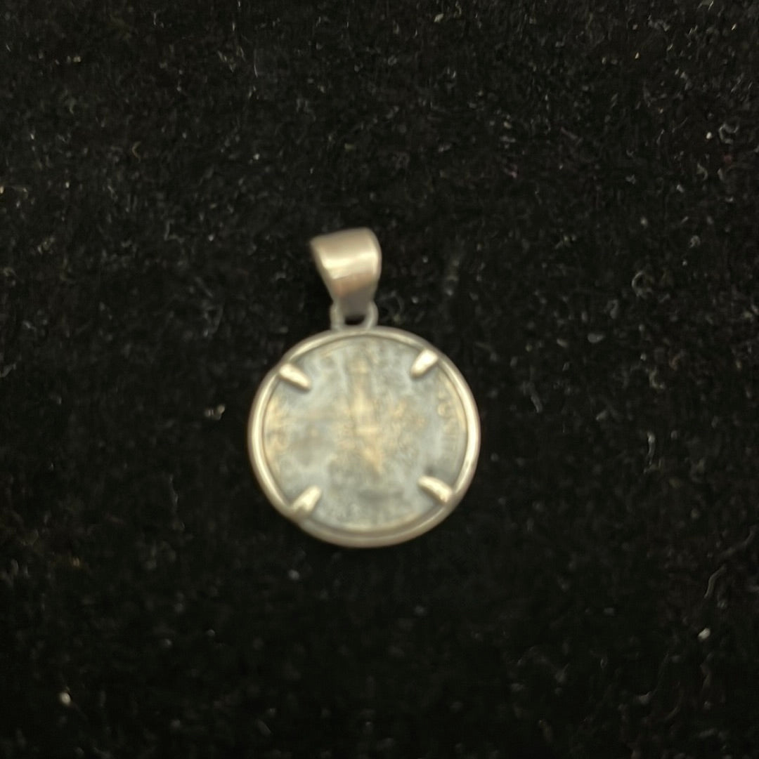 1941 Mercury Dime with Silver Pendant