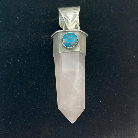 Kingman Turquoise with Quartz Pendant