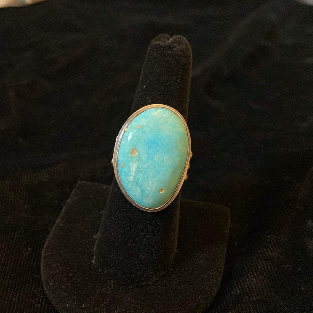 White Water Turquoise Ring size 7.5