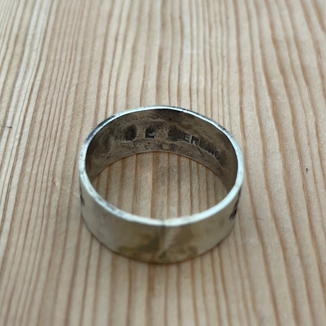 Size 13 - "Lined A” Stamped Band Ring