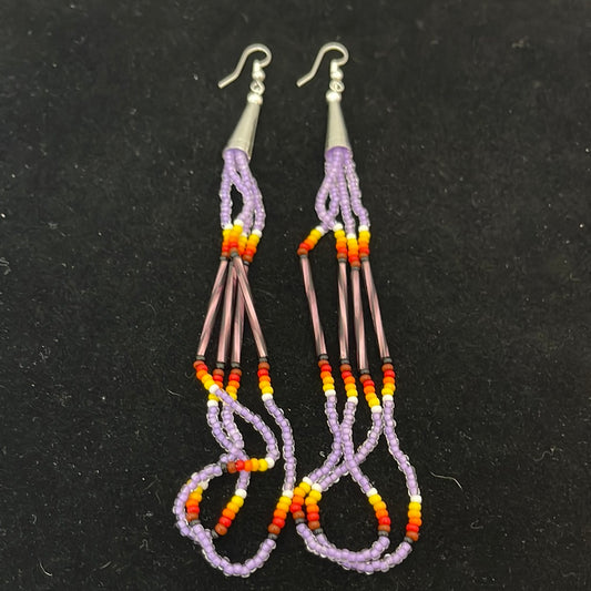 Seed and Bar Beads on Hook Earrings