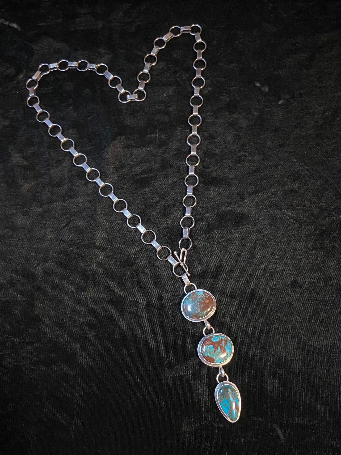 Egyptian Turquoise Lariat Necklace