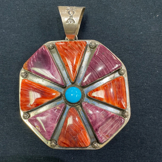 Native American made honker pendant Spiney oyster