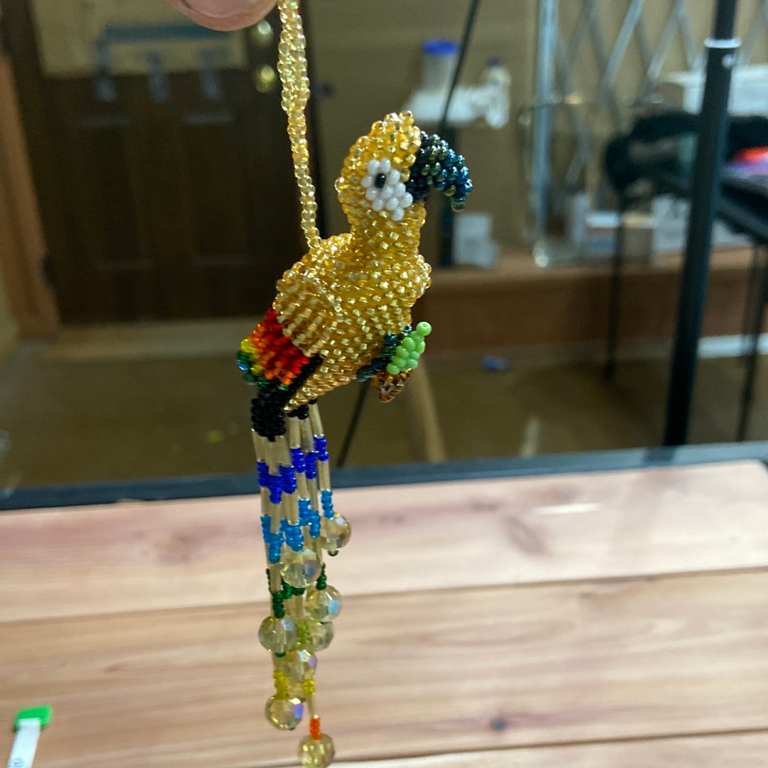 Beaded Parrot ornament