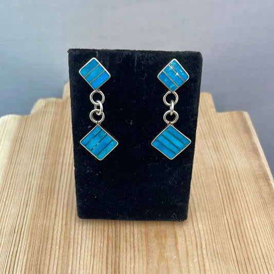 Kingman Turquoise Post Earrings