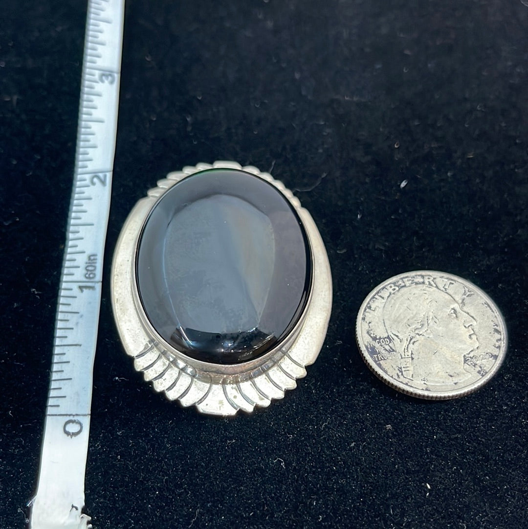 Vintage Black Onyx Pin/Pendant