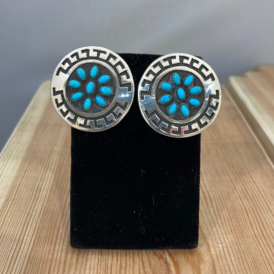 Turquoise Cluster Post Earrings