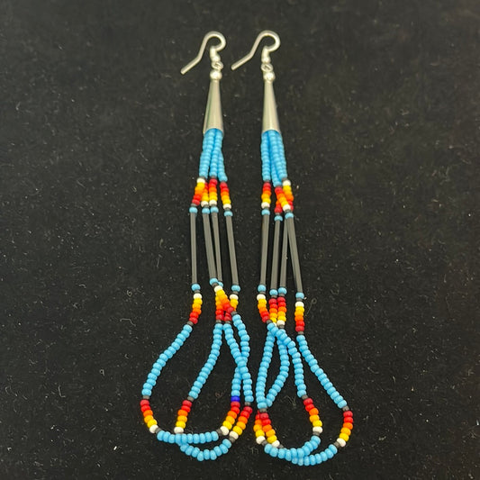 Seed and Bar Beads on Hook Earrings