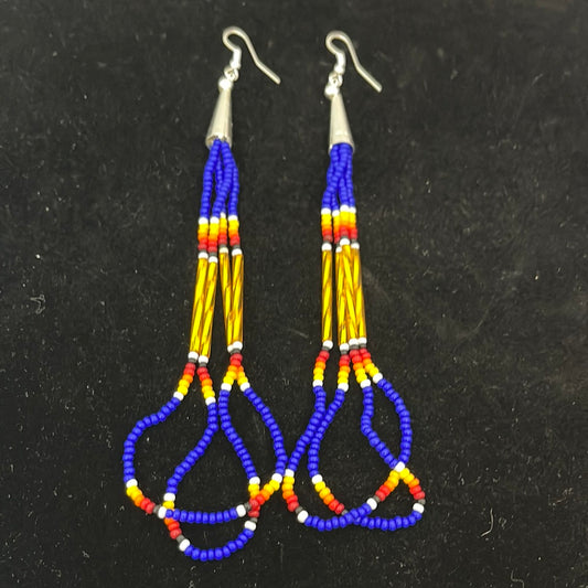 Seed and Bar Beads on Hook Earrings