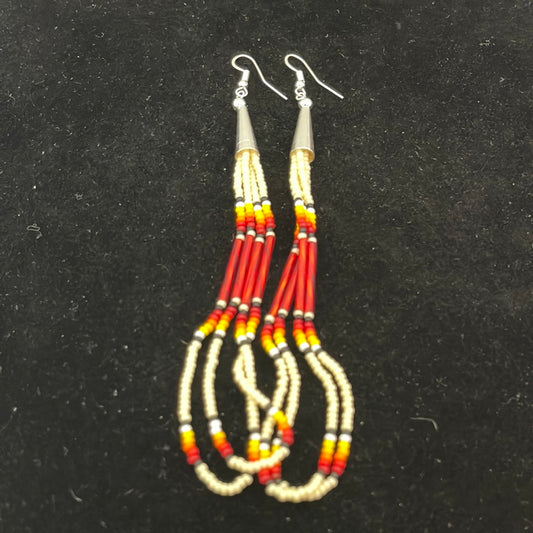 Seed and Bar Beads on Hook Earrings